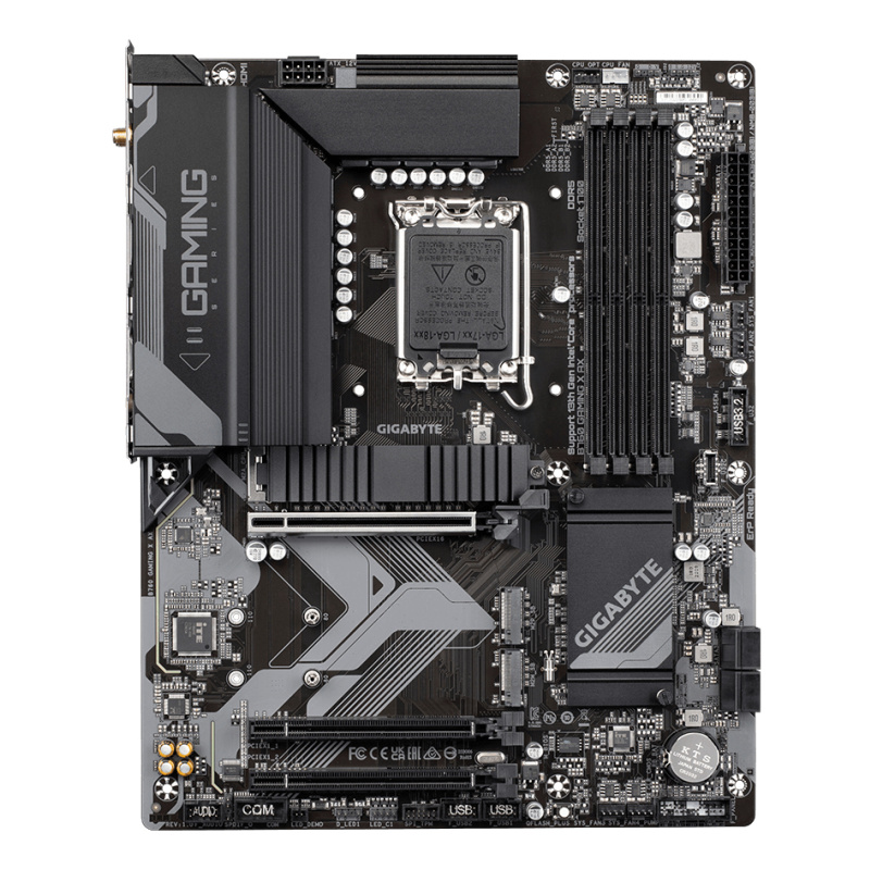 GIGABYTE B760 GAMING X AX Carte Mère - Compatible avec les processeurs Intel Core 14e génération, VRM numérique 8+1+1 phases, jusqu'à 7600MHz DDR5 (OC), 3x PCIe 4.0 M.2, Wi-Fi 6E, 2.5GbE LAN, USB 3.2 Gen 2