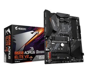 GIGABYTE B550 AORUS ELITE V2 Carte mère - Processeurs AMD Ryzen 5000, VRM 12+2 phases, jusqu'à 4733 MHz DDR4, 1xPCIe 4.0 + 1xPCIe 3.0 M.2, LAN 2.5GbE, USB 3.2 Gen 2