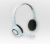 Logitech Wireless Headset for iPad Casque Sans fil Arceau Appels/Musique Bluetooth Bleu, Blanc
