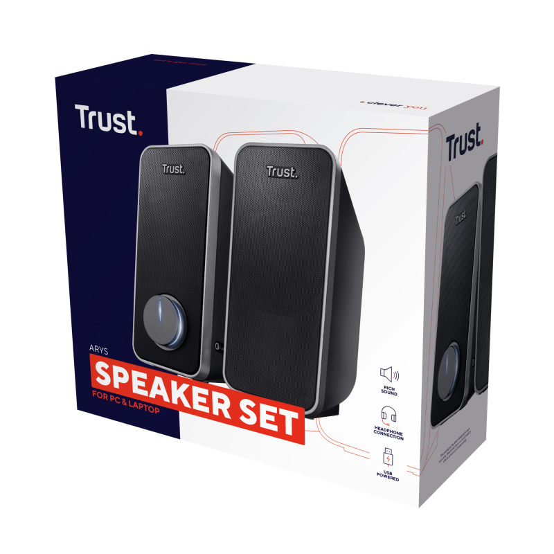 Trust 20179 haut-parleur Noir Avec fil 14 W