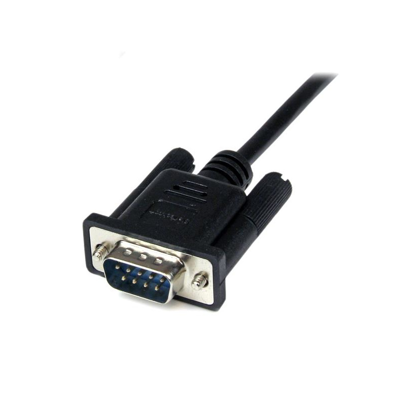 StarTech.com Câble Série RS232 Null Modem de 2m - Cordon DB9 Mâle Femelle - Câble Série Croisé avec Blindage Al-Mylar - Port série COM, Compatible avec les Appareils DTE, Noir, F/M
