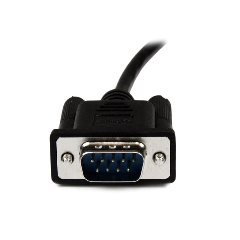 StarTech.com Câble Série RS232 Null Modem de 2m - Cordon DB9 Mâle Femelle - Câble Série Croisé avec Blindage Al-Mylar - Port série COM, Compatible avec les Appareils DTE, Noir, F/M