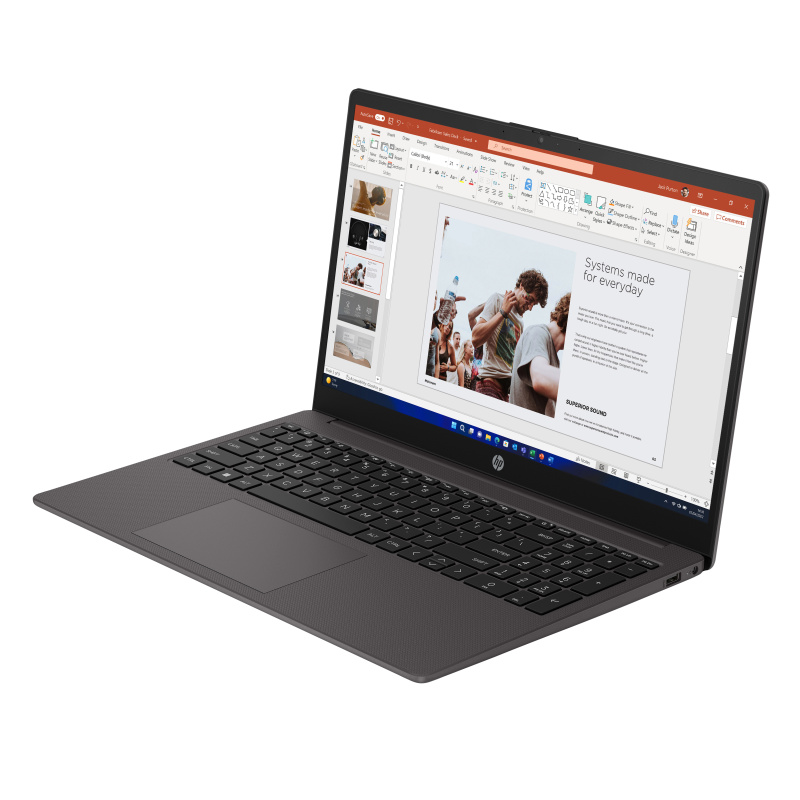 HP 250 G10 Intel® Core™ i3 i3-1315U Ordinateur portable 39,6 cm (15.6") Full HD 8 Go DDR4-SDRAM 512 Go SSD Wi-Fi 6 (802.11ax) Windows 11 Home Noir