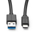 Microconnect USB3.2CA1 câble USB USB 3.2 Gen 2 (3.1 Gen 2) 1 m USB A USB C Noir