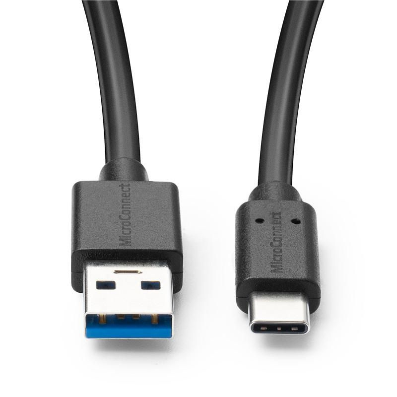 Microconnect USB3.2CA1 câble USB USB 3.2 Gen 2 (3.1 Gen 2) 1 m USB A USB C Noir