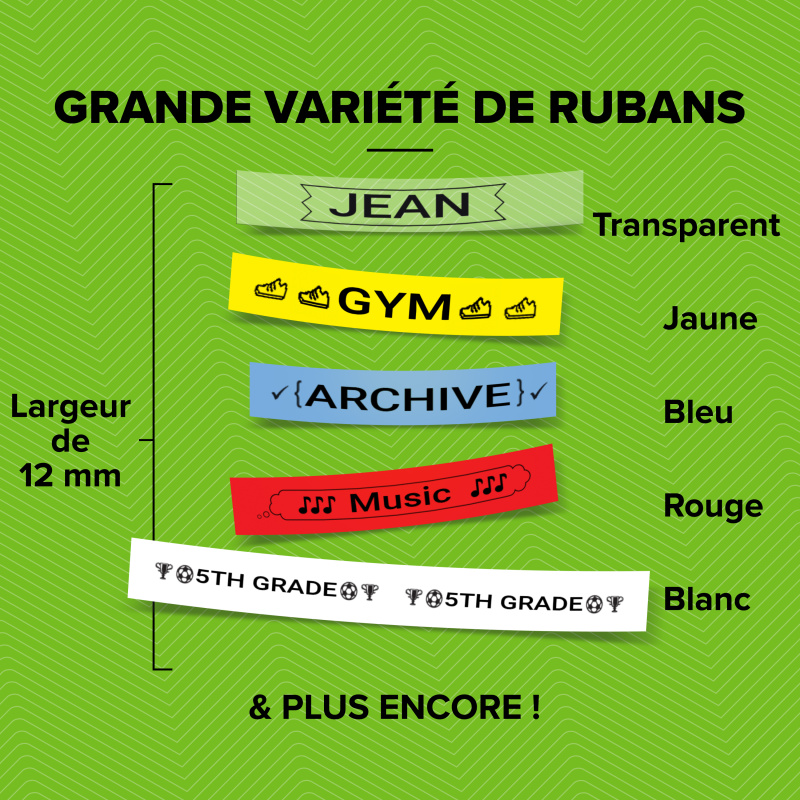 DYMO LetraTag Étiquettes en Papier Authentique | 12 mm x 4 m | Noir sur Blanc | Étiquettes autocollantes pour étiqueteuse LetraTag