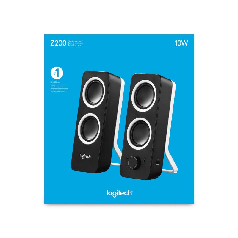 Logitech Haut-parleurs stéréo Z200 Son stéréo riche