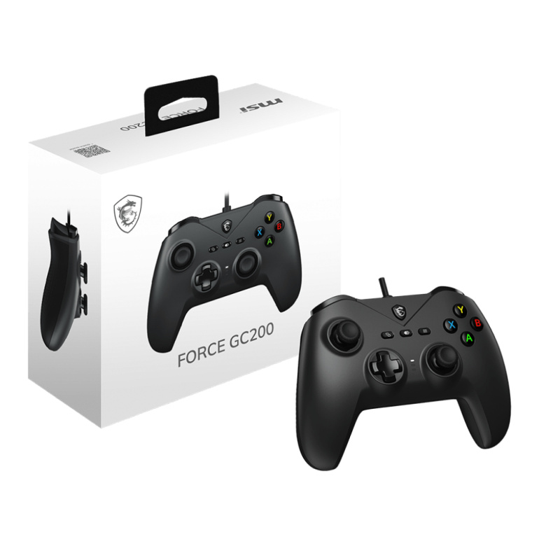 MSI FORCE GC200 accessoire de jeux vidéo Noir USB Manette de jeu Analogique/Numérique Android, PC
