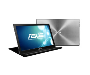ASUS MB168B écran plat de PC 39,6 cm (15.6") 1366 x 768 pixels WXGA LED Noir, Argent
