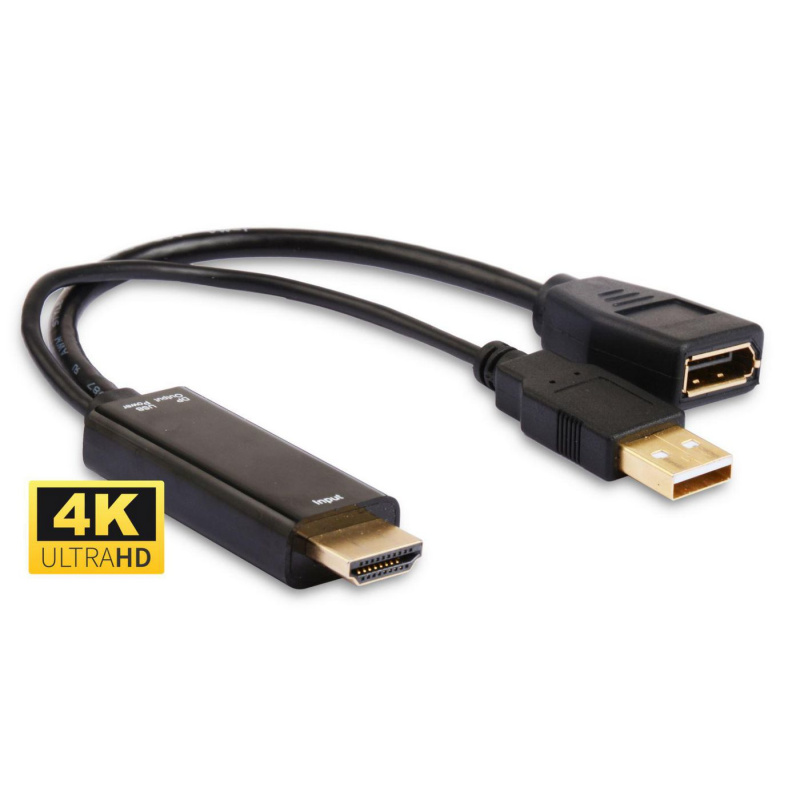 Microconnect HDMDPP1 câble vidéo et adaptateur 0,15 m HDMI Type A (Standard) DisplayPort Noir