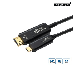 Microconnect USB3.1CHDMI20OP câble vidéo et adaptateur 20 m USB Type-C HDMI Noir