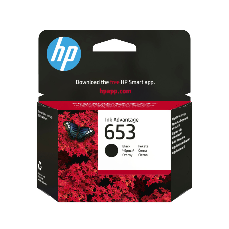 HP Cartouche d’encre Ink Advantage noire HP653 authentique