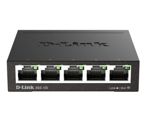 D-Link DGS-105 Non-géré L2 Gigabit Ethernet (10/100/1000) Noir