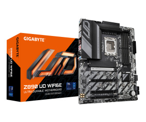 GIGABYTE Carte mère Z890 UD WIFI6E - Prend en charge les processeurs Intel Core Ultra (Série 2), VRM à 12+1+2 phases, jusqu'à 8800MHz DDR5 (OC), 1xPCIe 5.0 + 2xPCIe 4.0, Wi-Fi 6E, LAN 2.5GbE, USB 4