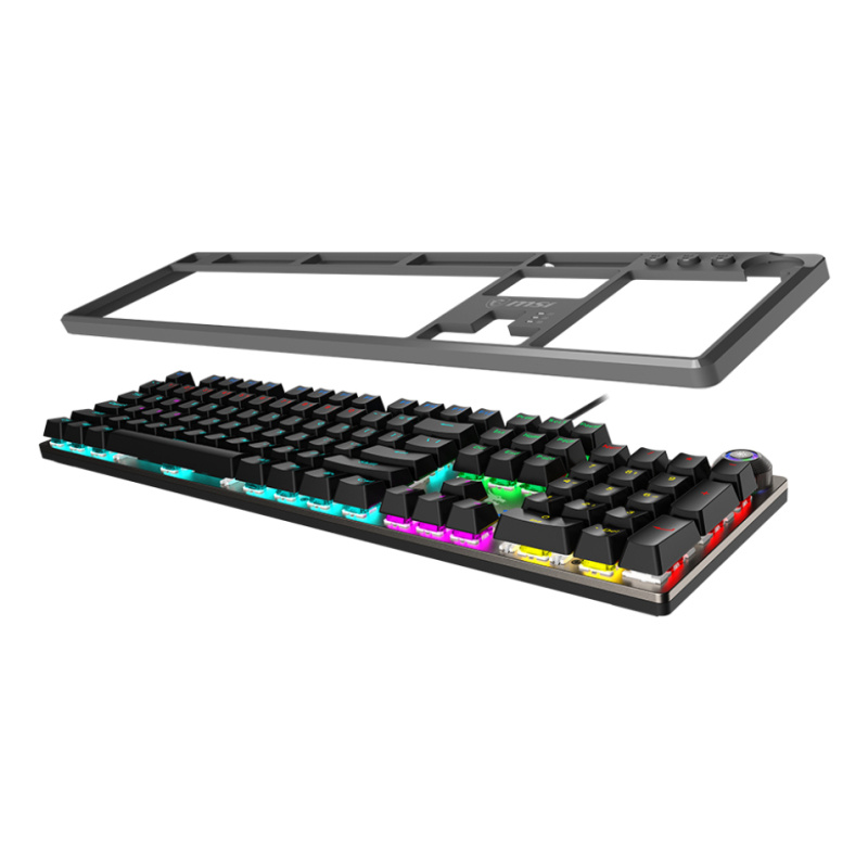 MSI FORGE GK310 RED FR clavier Jouer USB QWERTY Français Noir