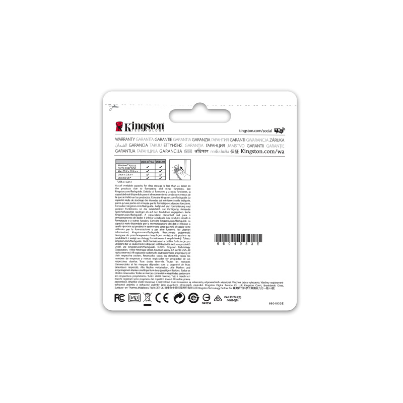 Kingston Technology DataTraveler G4 lecteur USB flash 32 Go USB Type-A 3.2 Gen 1 (3.1 Gen 1) Rouge, Blanc