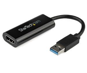 StarTech.com Adaptateur USB 3.0 vers HDMI - 1080p - Convertisseur d'Écran Slim/Compact USB Type-A vers HDMI pour Moniteur - Carte Vidéo et Graphique Externe - Noir - Windows Uniquement