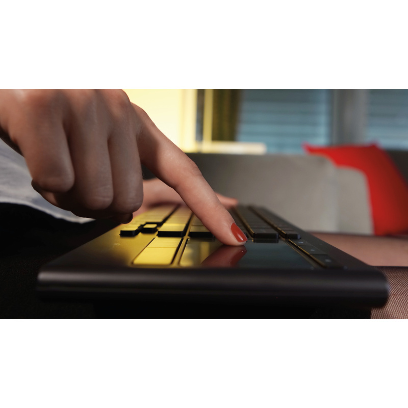 Logitech Illuminated Living-Room Keyboard K830 clavier RF sans fil AZERTY Français Noir