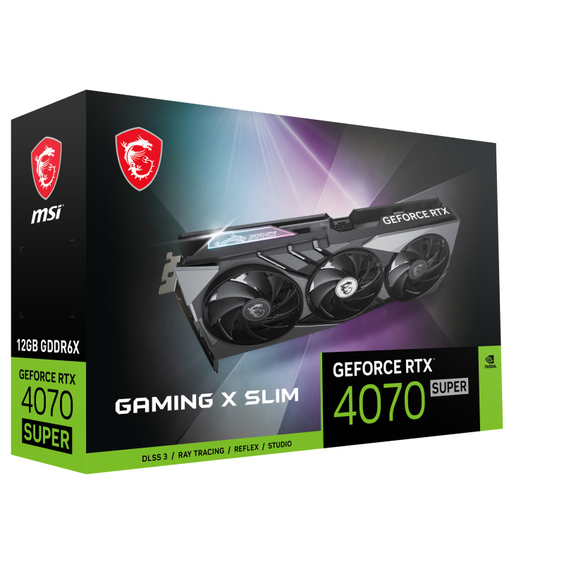 MSI GAMING GeForce RTX 4070 SUPER 12G X SLIM NVIDIA 12 Go GDDR6X