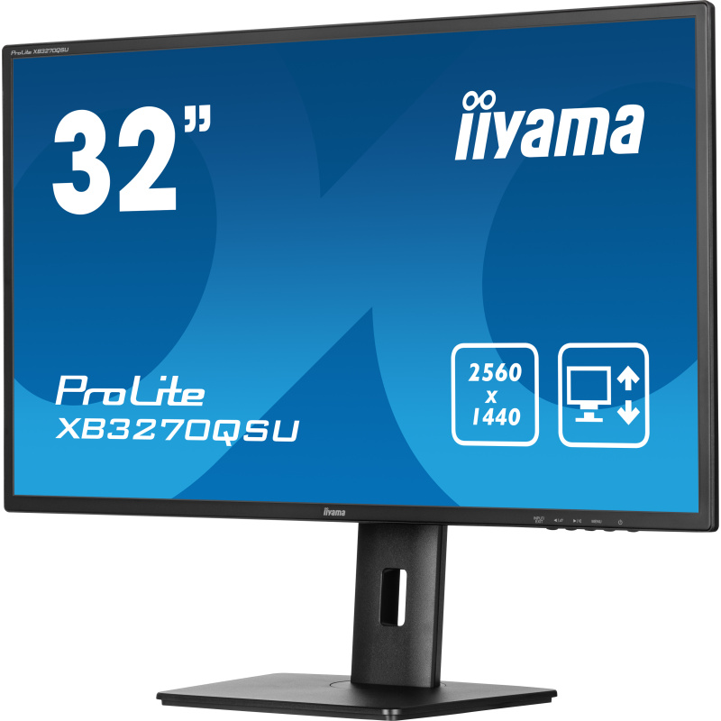 iiyama ProLite XB3270QSU-B1 écran plat de PC 81,3 cm (32") 2560 x 1440 pixels Wide Quad HD LED Noir