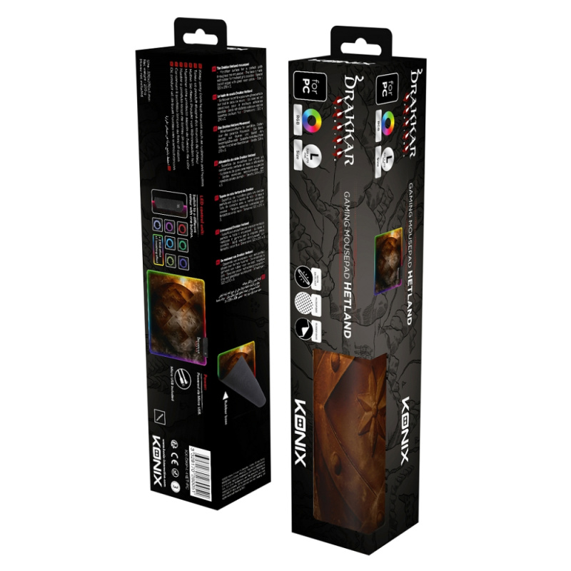 Konix Hetland Tapis de souris de jeu Multicolore