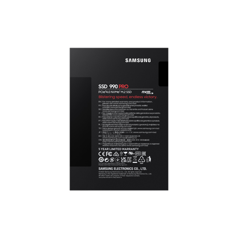 Samsung 990 PRO 4 To M.2 PCI Express 4.0 NVMe V-NAND MLC