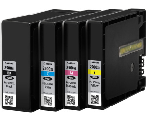 Canon Multipack de cartouches d'encre noire/cyan/magenta/jaune haut rendement PGI-2500XL