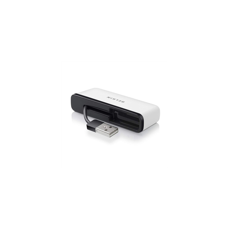 Belkin F4U021BT hub & concentrateur 480 Mbit/s Noir, Blanc