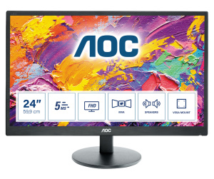 AOC M2470SWH LED display 59,9 cm (23.6") 1920 x 1080 pixels Full HD Noir