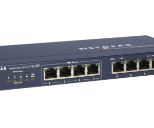 NETGEAR FS108P Non-géré Fast Ethernet (10/100) Connexion Ethernet, supportant l'alimentation via ce port (PoE)