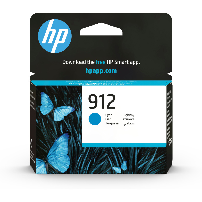 HP 912 Cartouche d'encre cyan authentique