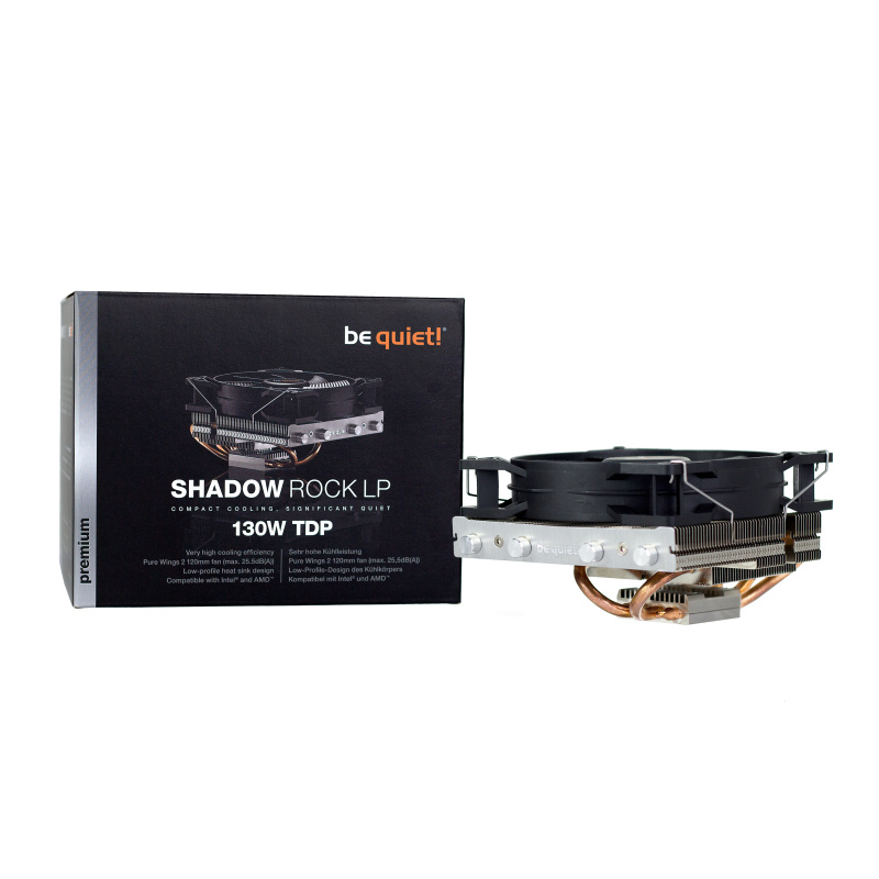 be quiet! Shadow Rock LP | Ventirad mono tour, low profile, socket Intel et AMD
