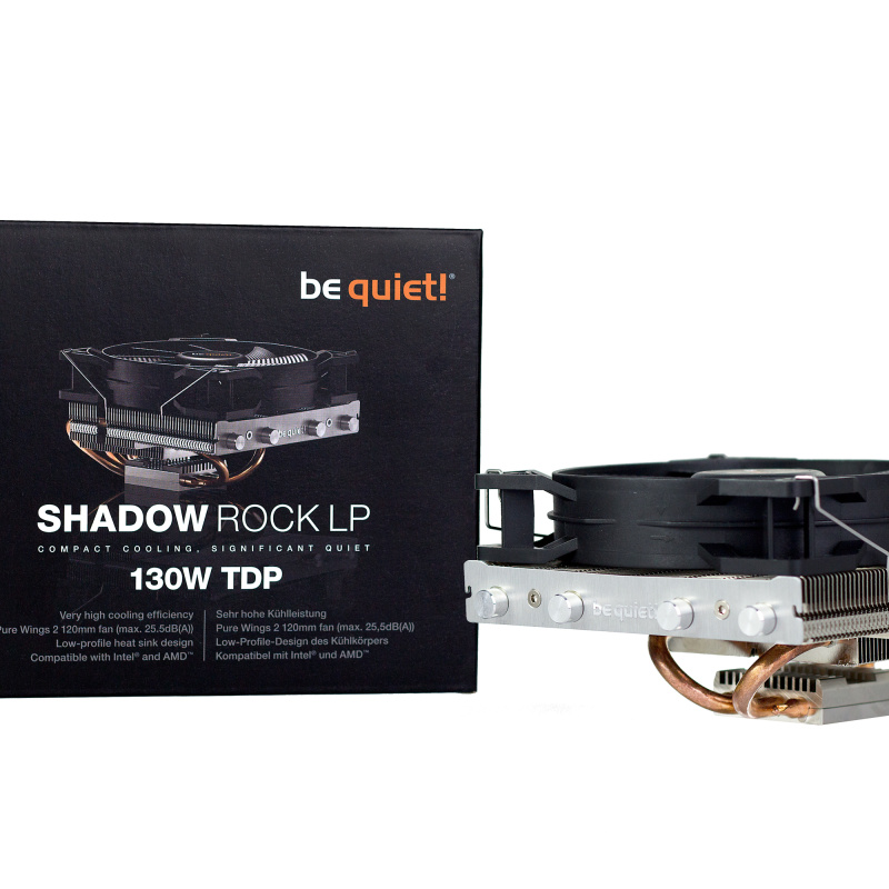 be quiet! Shadow Rock LP Processeur Refroidisseur 12 cm Noir, Cuivre, Argent