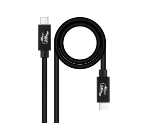 Nanocable 10.01.5001 câble USB USB4 Gen 3x2 1 m USB C 40 Gbit/s 240 W Noir