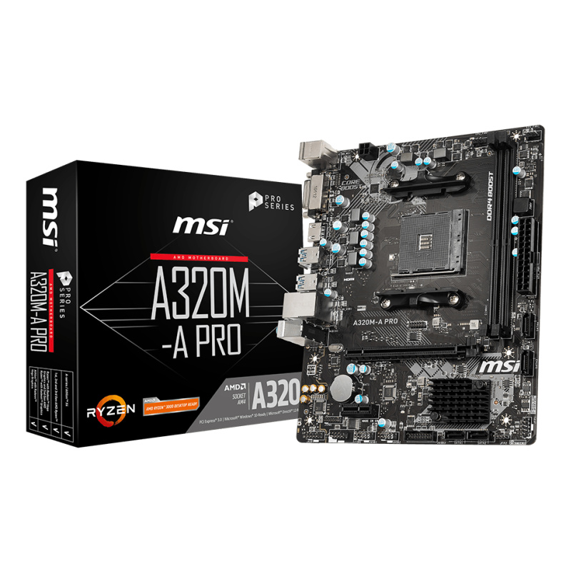 MSI A320M-A PRO carte mère AMD A320 Emplacement AM4 micro ATX