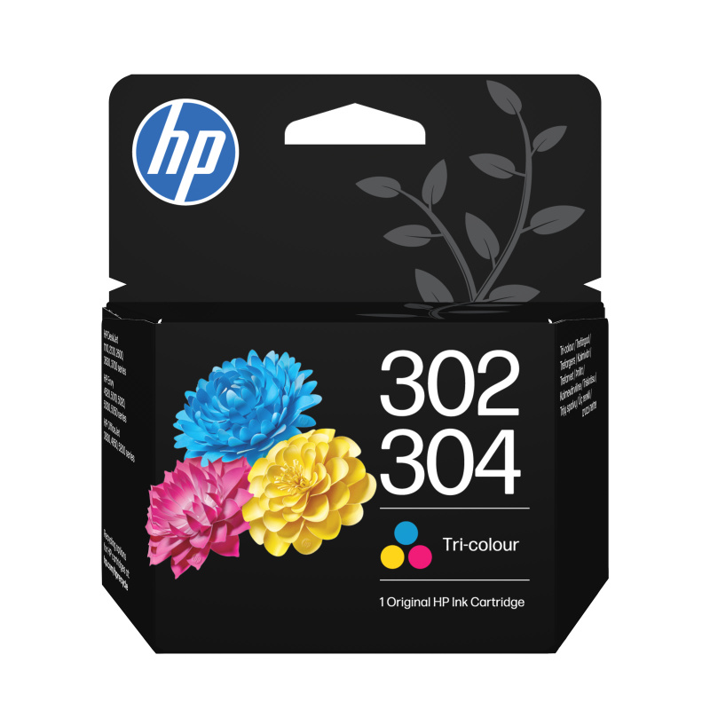 HP 302/304 Cartouche d’encre Combo Trois couleurs/Noir (pack de 2)