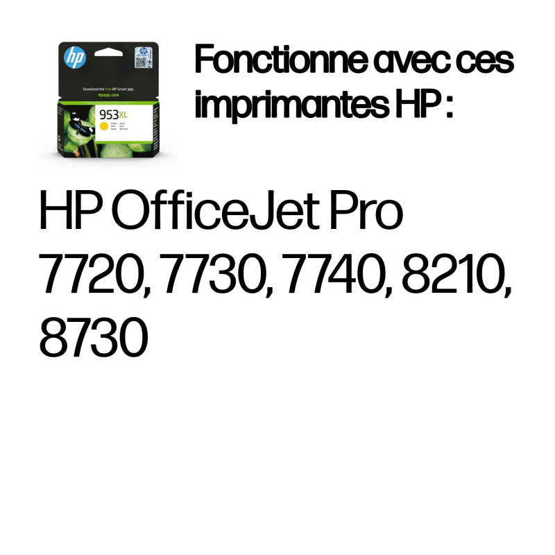 HP 953XL Cartouche d’encre jaune grande capacité authentique
