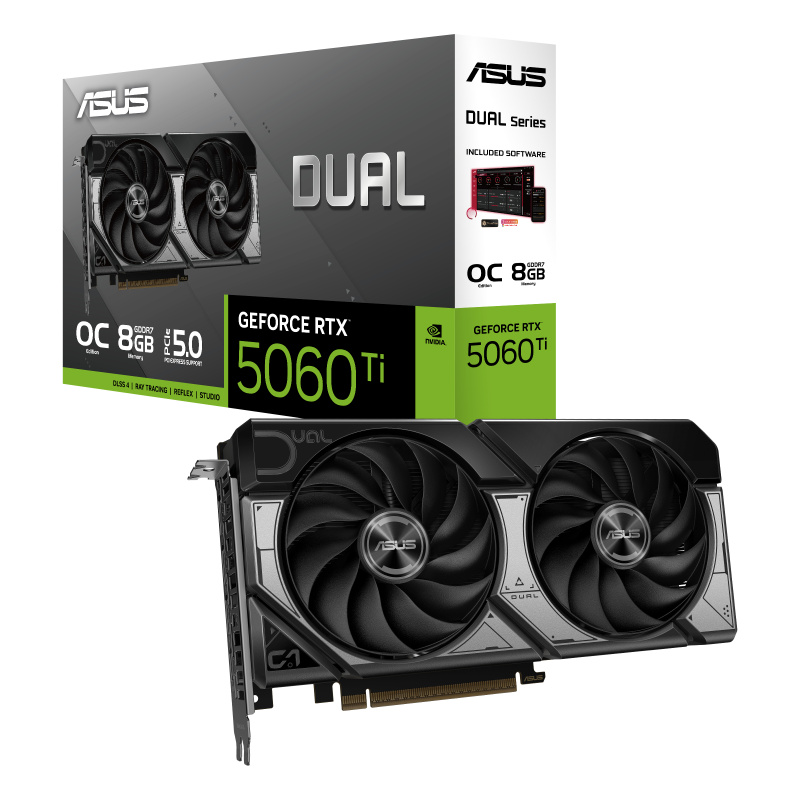 ASUS Dual -RTX5060TI-O8G NVIDIA GeForce RTX 5060 Ti 8 Go GDDR7
