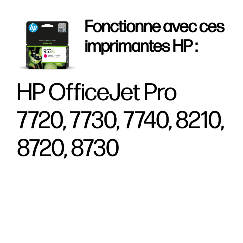 HP 953XL Cartouche d’encre magenta grande capacité authentique