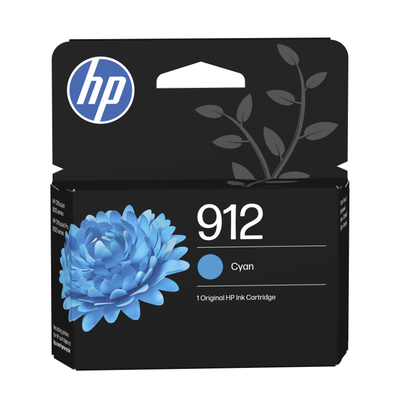 HP 912 Cartouche d'encre cyan authentique