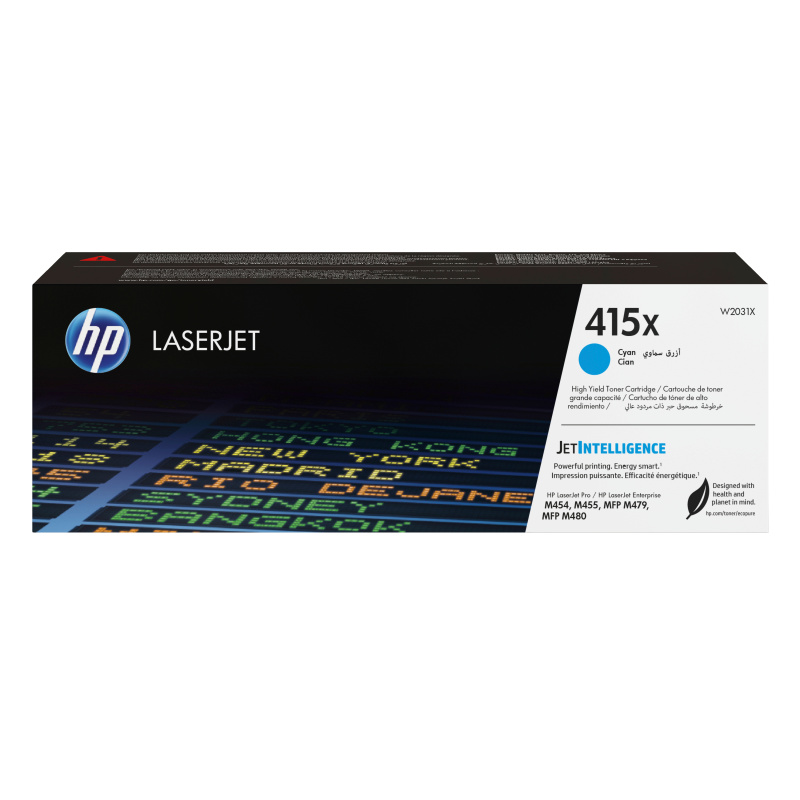 HP 415X Toner cyan LaserJet authentique grande capacité