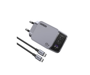 Ugreen 25871 chargeur d'appareils mobiles Universel Gris Secteur Charge rapide Intérieure