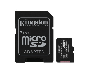 Kingston Technology Carte micSDXC Canvas Select Plus 100R A1 C10 de 256 Go + ADP