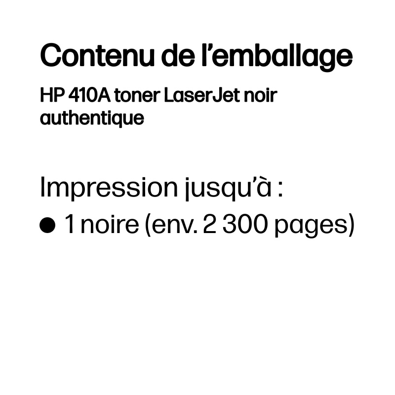 HP 410A toner LaserJet noir authentique