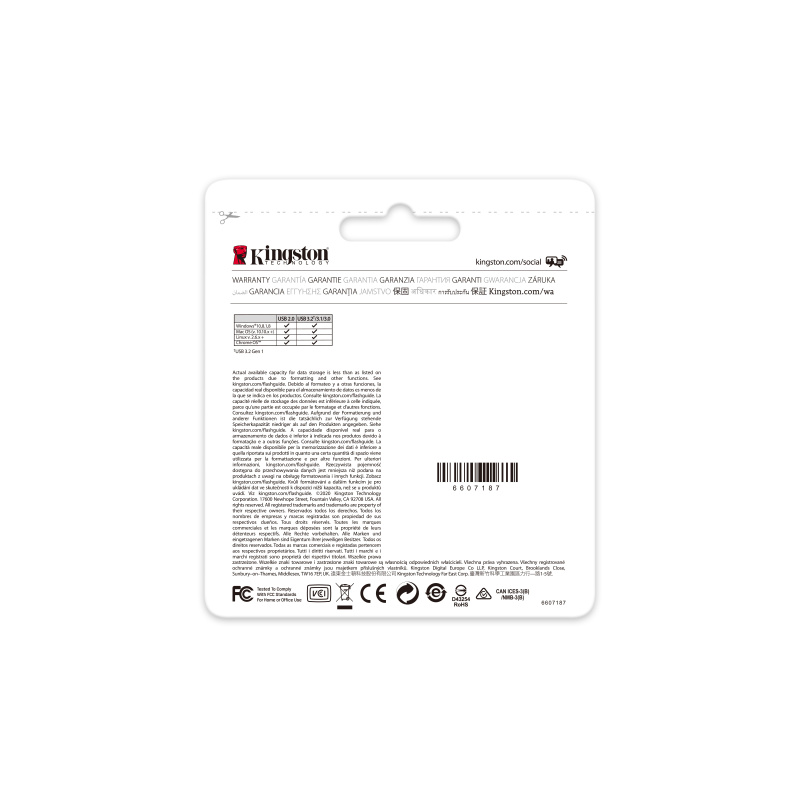 Kingston Technology DataTraveler 128GB USB3.2 Gen1 Exodia M (Noir + Rouge)