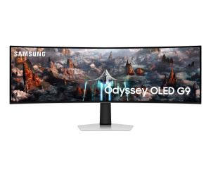 Samsung G93SC écran plat de PC 124,5 cm (49") 5120 x 1440 pixels Dual QHD OLED Argent