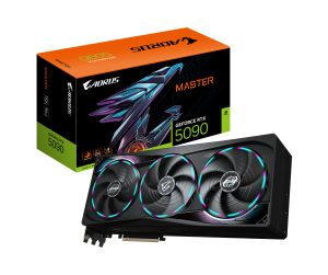 GIGABYTE AORUS GeForce RTX 5090 MASTER 32G Carte Graphique - 32 Go GDDR7, 512 bits, PCI-E 5.0, 2655MHz Fréquence du Cœur, 3 x DP 2.1a, 1 x HDMI 2.1b, GV-N5090AORUS M-32GD
