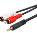 Microconnect AUDLC3G câble audio 3 m 3,5mm 2 x RCA Noir