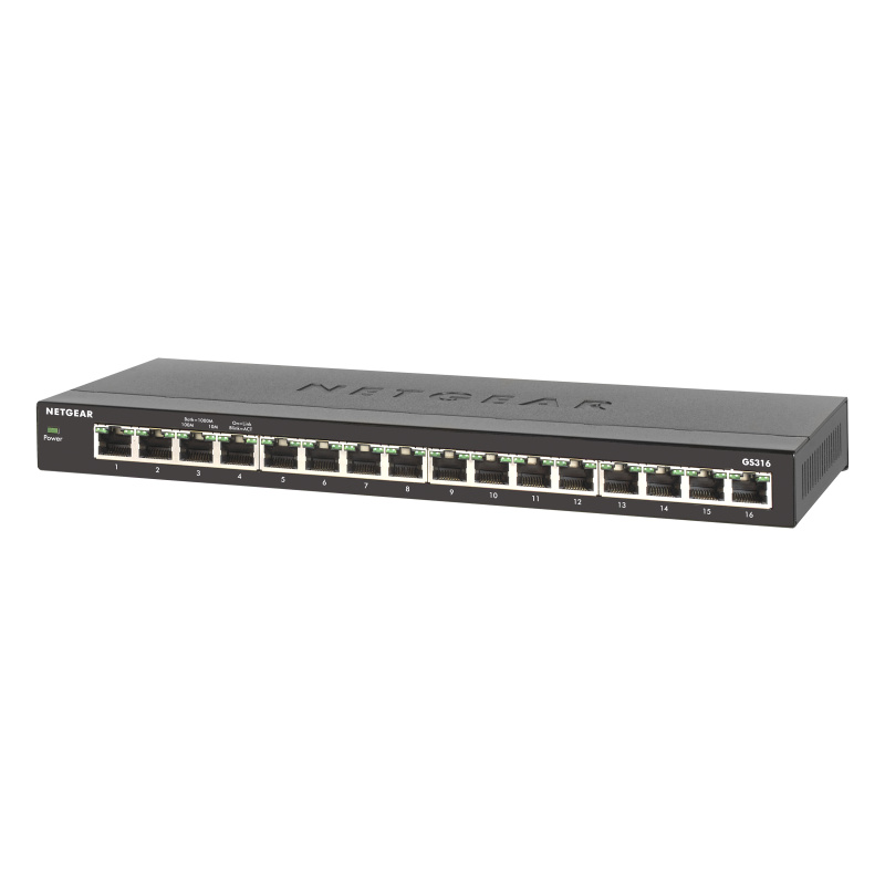 NETGEAR GS316 Non-géré Gigabit Ethernet (10/100/1000) Noir