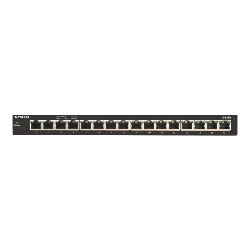 NETGEAR GS316 Non-géré Gigabit Ethernet (10/100/1000) Noir